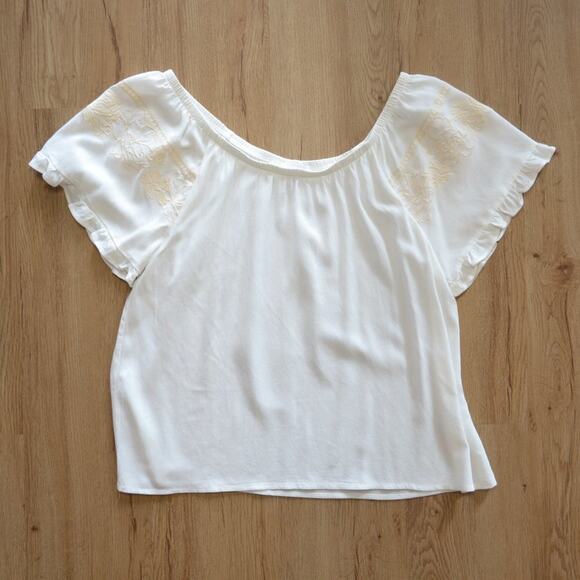 Eyeshadow Blouse Size Large White - Picture 1 of 3